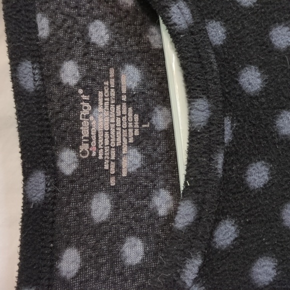 Climate Right | Warm Layering Top Stretchy Fleece Black Grey Dots | L - Picture 3 of 5